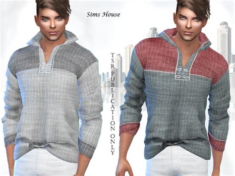 Mens Sweater Tucked In Front By Sims House At Tsr Sims 4 Updates