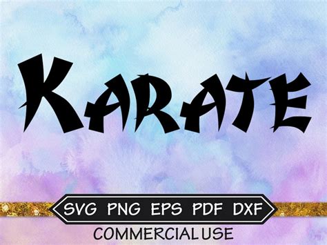 Karate Svg Font Design Files Karate Silhouette Font Martial Etsy