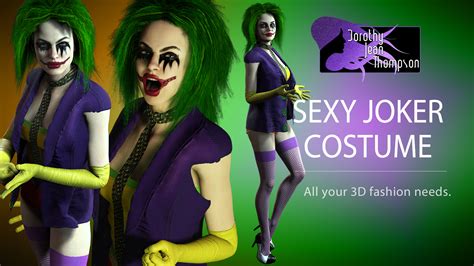 Sexy Joker Costume Character Creator Actor Reallusion Content Store