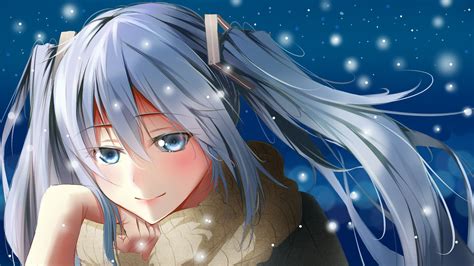 Wallpaper 1920x1080 Px Anime Girls Hatsune Miku Scarf Vocaloid