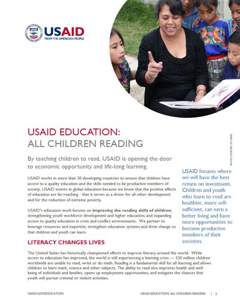 Usaid Education All Children Reading Fact Sheet Pdf Archive Us