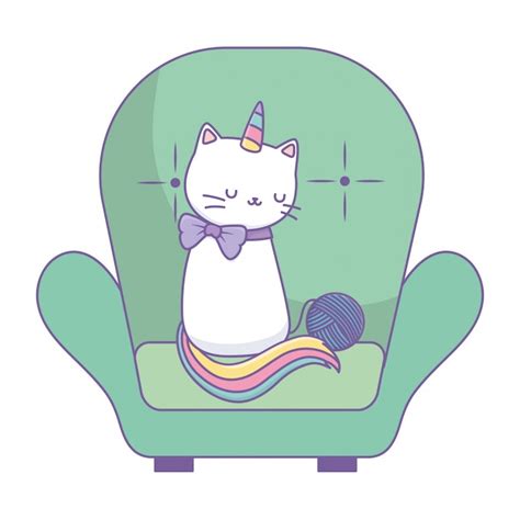 Premium Vector Unicorn Cat Cartoon