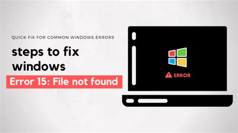 How To Repair Error File Not Found Issue In Windows Stellar