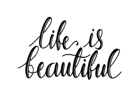 Life Is Beautiful Hand Lettering Graphic By Santy Kamal · Creative Fabrica