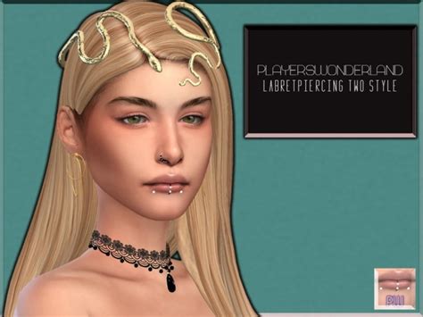 Labret Snake Bites Piercing At Pws Creations The Sims 4 Catalog