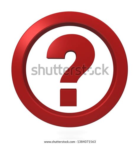 Question Mark Interrogation Point 3d Red Rendering Query Sign Ask