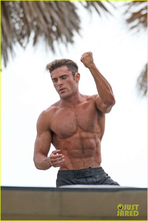 Zac Efron Uses His Ripped Muscles To Complete Baywatch Obstacle Course Photo