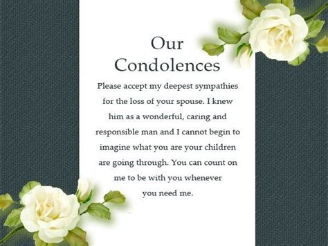 Sympathy Card Quotes For Loss Of Husband Shortquotescc