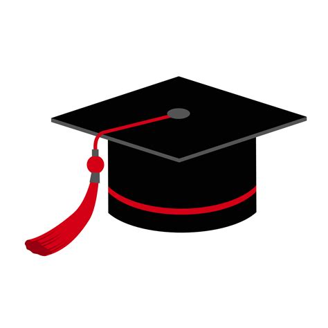 Black Graduation Cap Red Tassel Png File 9665387 Png