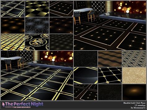 The Perfect Night Blackandgold Club Floor By Moniamay72 At Tsr Sims 4