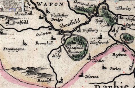 An Old Map Shows The Location Of Various Towns