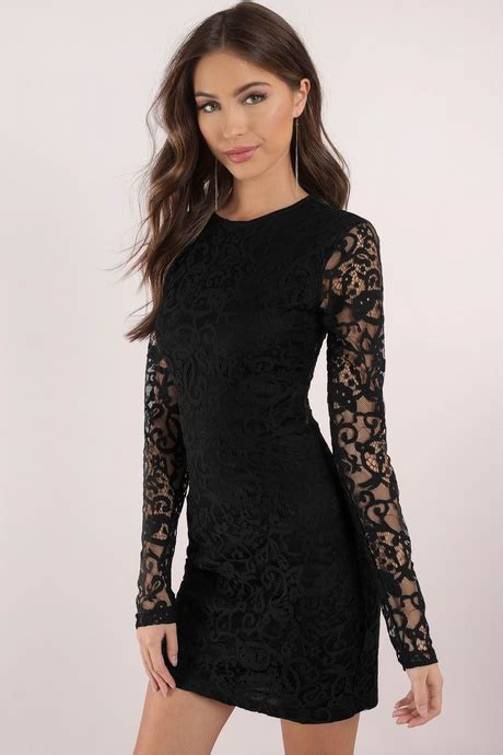 little black lace dress with sleeves