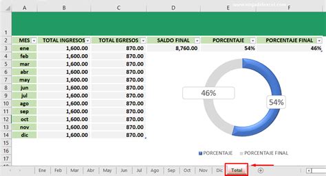 Plantilla De Ingresos Y Egresos Mensuales En Excel Ninja Del Excel