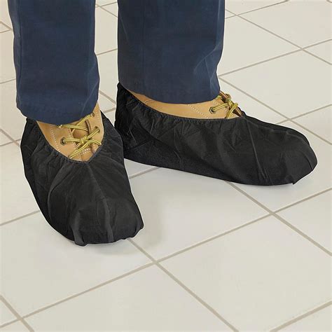 Uline Skid Resistant Shoe Covers Size 12 15 Black S 15370bl Uline