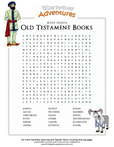 Bible Word Search Old Testament Books Tanakh Bible Activities For