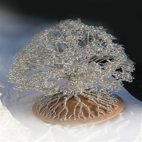 Artist Tightly Winds Wire To Create Beautiful Tree Sculptures Without