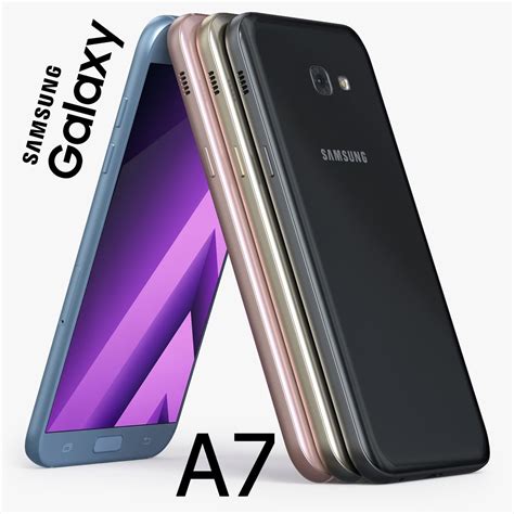 Samsung Galaxy A7 2017 All Color 3d Model 79 3ds C4d Fbx Obj