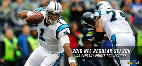 Points are based on the following scoring system: NFL Quarterback Fantasy Points Projections 2016-17 Season