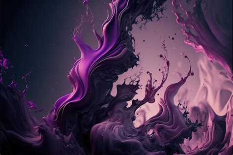 Premium Ai Image Vibrant Neon Purple Liquid Background Ai Generative