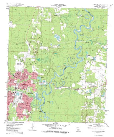 Bogalusa East Topographic Map 124000 Scale Louisiana