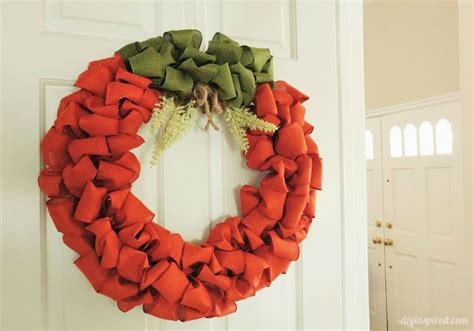 I really don't think burlap is going out of style anytime soon! DIY Pumpkin Ribbon Wreath - DIY Inspired