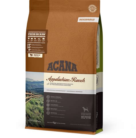 You can use this page to decode the confusing world of dog food labeling and to find out what ingredients are in a whole range of popular dog food brands. ACANA Appalachian Ranch Dry Dog Food - Leashes & leads