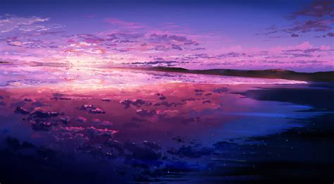 Sea Sky Clouds Illustration 4k Wallpaperhd Artist Wallpapers4k