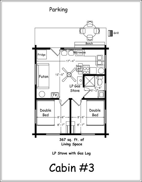 Two Bedroom Cabin Floor Plans Small Modern Apartment