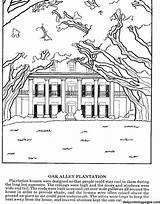 Coloring Plantation Adults Louisiana Plantations French Homes Adult Colouring Sheets Colonial Quarter Difficult Template sketch template