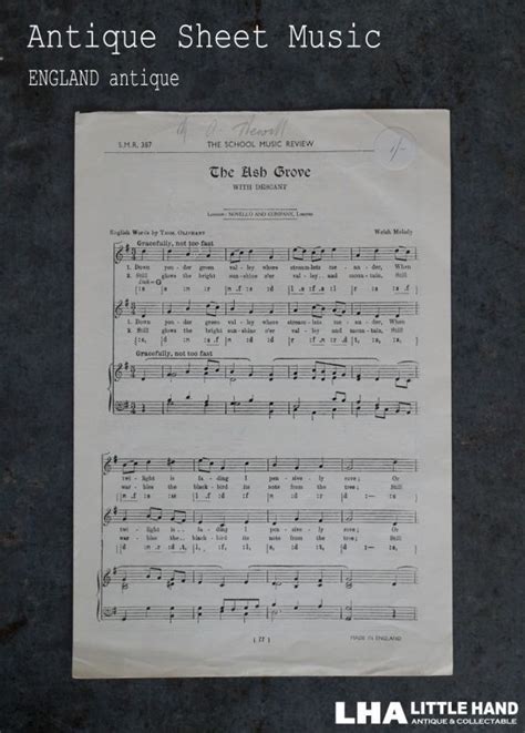 As jazz was becoming more and more popular in the 1930s and 1940 s, another new genre was starting. ENGLAND antique Sheet Music イギリスアンティーク 楽譜 譜面 ヴィンテージ 1930-60's - LITTLE HAND ANTIQUE 【LHA】