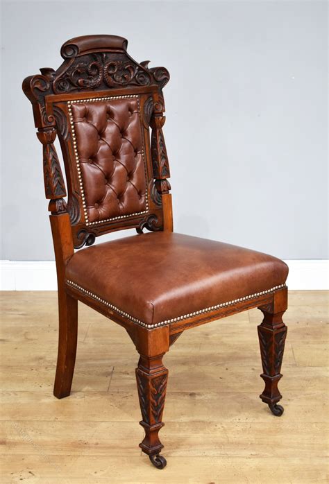 Set Of 6 Victorian Carved Walnut Dining Chairs Antiques Atlas