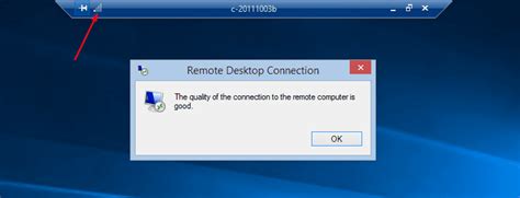 What Does The Connection Info Icon Mean In The Remote Desktop Session