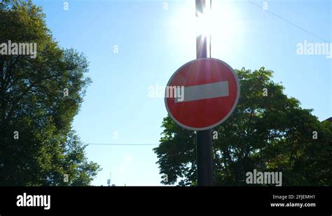 No Entry Sign On A Pole Stock Videos And Footage Hd And 4k Video Clips