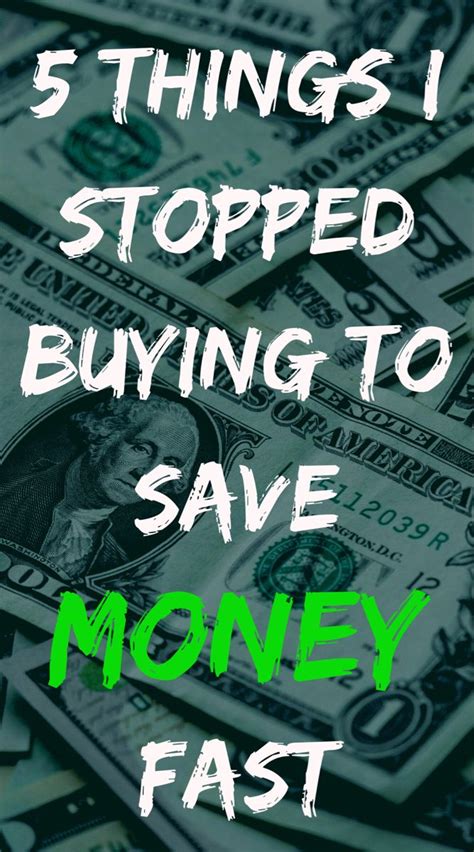 Money With The Words 5 Things I Stopped Buying To Save Money Fast