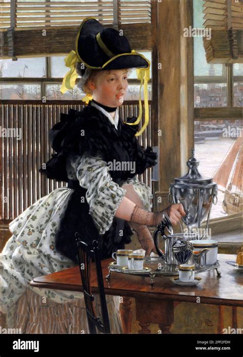 James Tissot Painting Entitled Tea By The French Artist Jacques Joseph Tissot