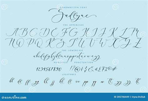 Handwritten Script Cursive Calligraphy Playful Font Vector Alphabet Set