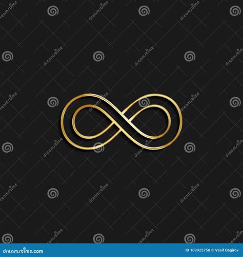 Infinite Infinity Gold Icon Vector Illustration Of Golden Particle
