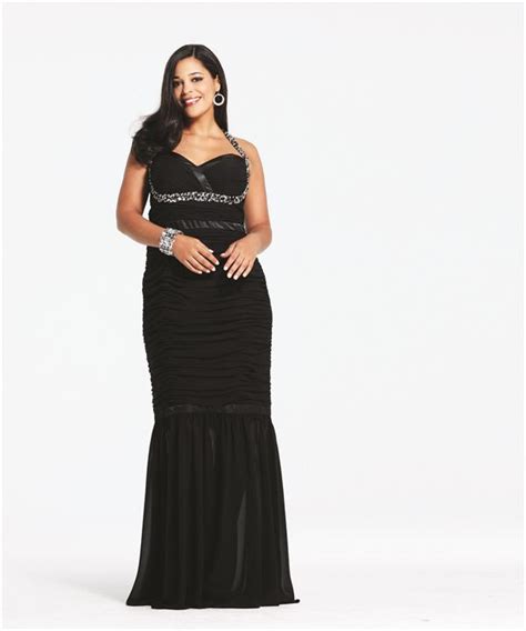 2014 plus size black prom dresses mermaid chiffon spaghetti straps zipper back beaded sequin