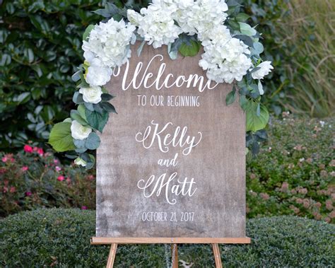 Custom Welcome Wedding Sign Personalized Wedding Welcome Sign Large