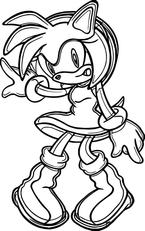Amy rose long hair coloring page wecoloringpage. Amy Rose Best Coloring Page | Rose coloring pages ...