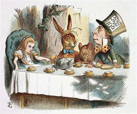 Alice In Wonderland Tea Party By John Tenniel Mad Hatter Tea Party