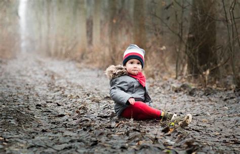 Smiling Baby Boy Walking In The Wood Stock Photo Image Of Autumn