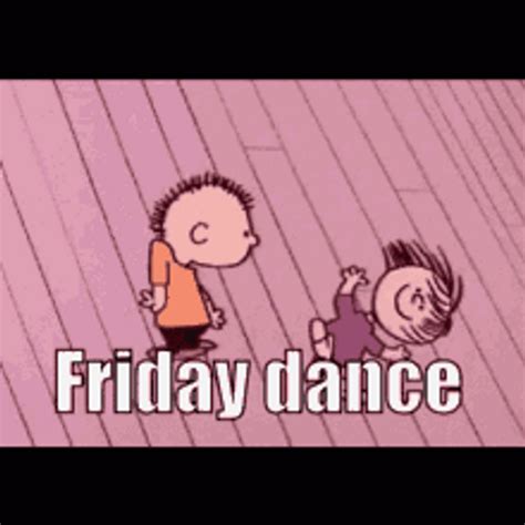 Peanuts Animated Characters Happy Friday Dance 