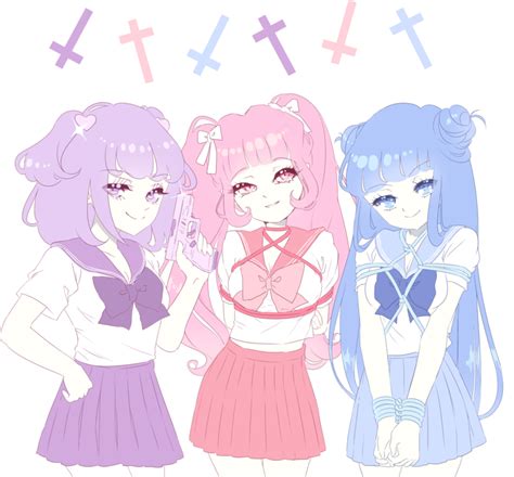 Holy Trio By Cherrycheezy Menhera Aesthetic Aesthetic Drawing Pastel