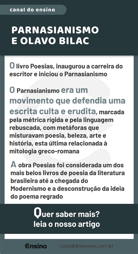 Olá Leitor Bilac Foi Um Dos Fundadores Da Academia Brasileira De