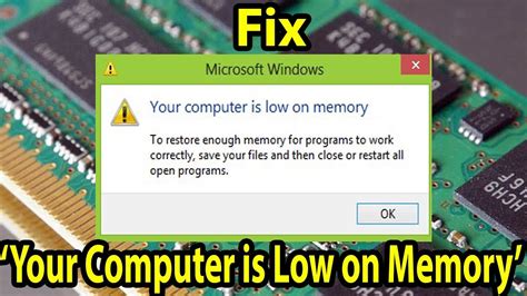 How To Fix Your Computer Is Low On Memory On Windows Solutions YouTube