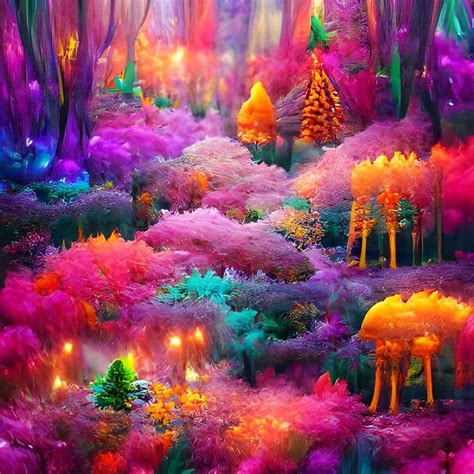 Colourful Magical Forest Ai Generated Artwork Nightcafe Creator