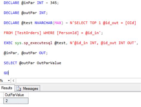 SQL SERVER Input And Output Parameter For Dynamic SQL GeeksforGeeks