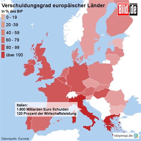 Sie bilden in der regel auch die grundlage für weitere. StepMap - Verschuldungsgrad europäischer Länder ...