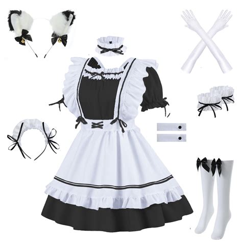 Deliby Cute Anime Black Dress French Maid Cosplay Costume Etsy